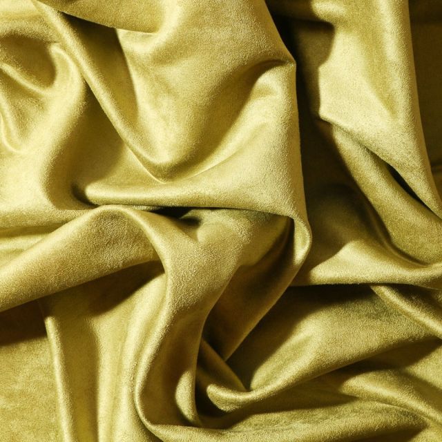 Tissu Suédine d'ameublement Vert fenouil - Par 10 cm