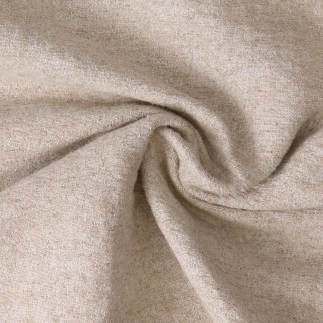 Tissu Jacquard  Lin mélangé Amaya uni Beige