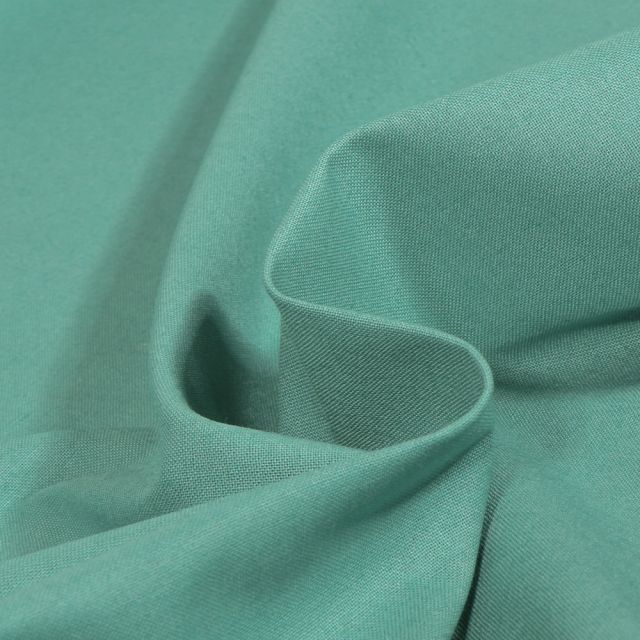 Coupon Tissu Coton uni Bleu agathe - Coupon de 300 cm