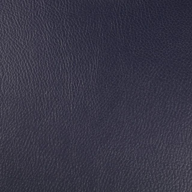 Coupon Simili cuir d'ameublement uni Bleu marine - Coupon de 30 cm