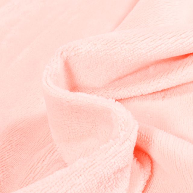 Coupon Tissu Micro Éponge Bambou Téa Rose bébé - Coupon de 70 cm