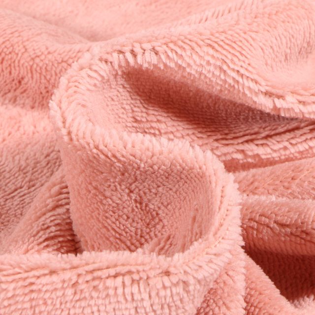 Tissu Micro Éponge Bambou Téa Rose nude - Coupon de 30 cm