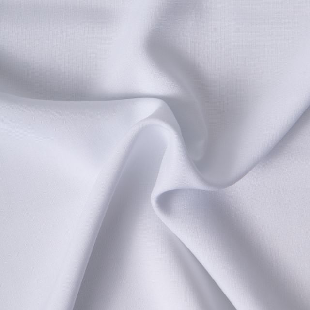 Coupon Tissu Viscose uni Blanc - Coupon de 150 cm