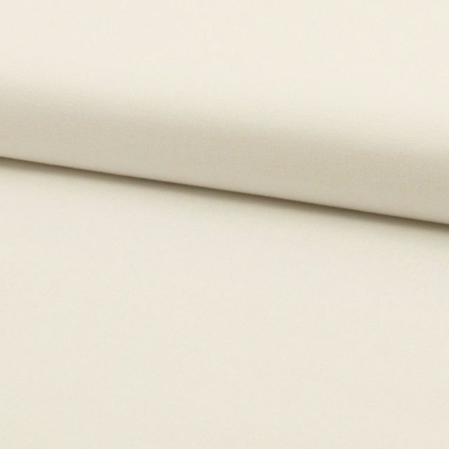 Coupon Tissu Coton uni Ecru - Coupon de 20 cm