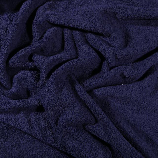 Coupon Tissu Eponge Premium 400 g/m² Bleu marine - Coupon de 60 cm