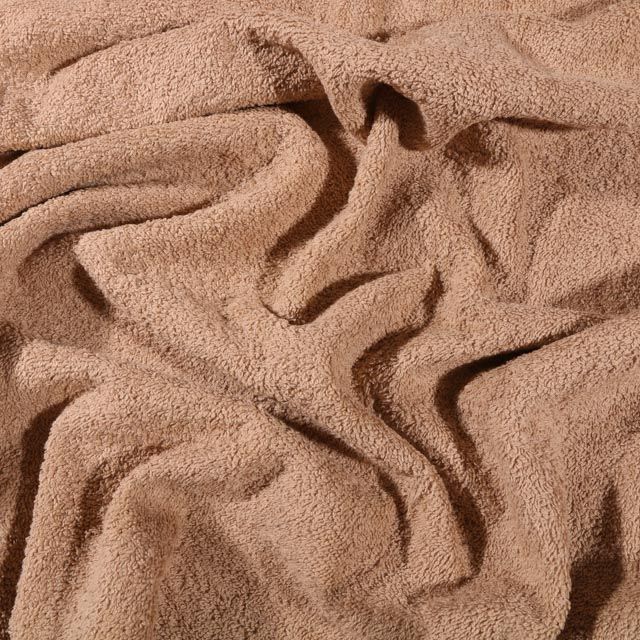 Coupon Tissu Eponge Premium 400 g/m² Taupe - Coupon de 30 cm