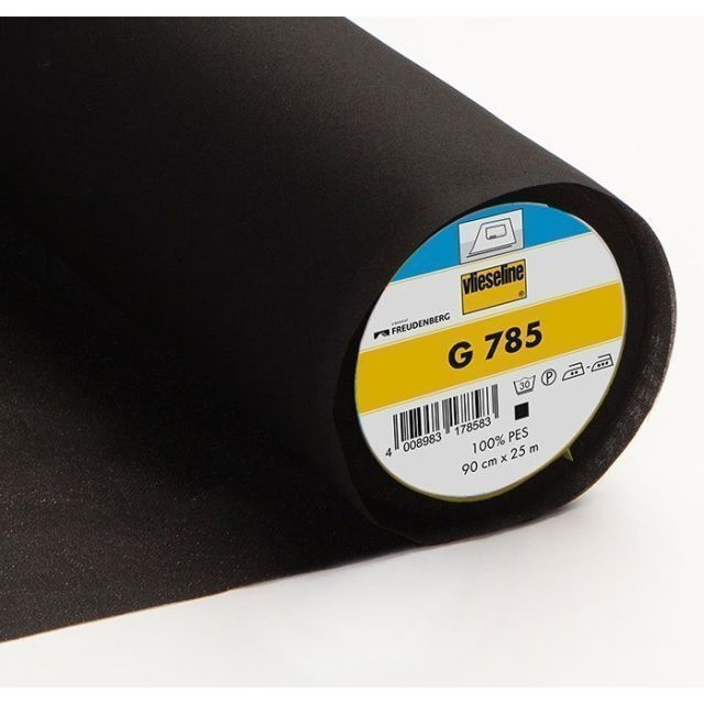 Entoilage Tissé Thermocollant Vlieseline G785 Noir - Par 10 cm