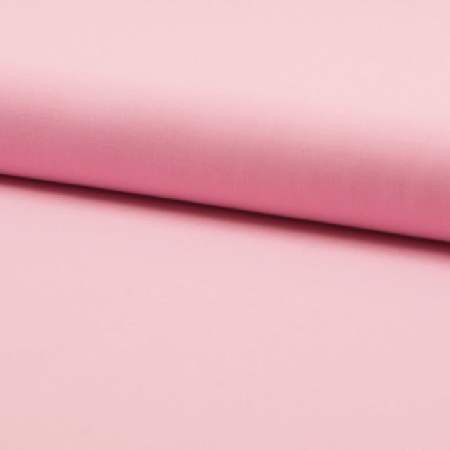 Coupon Tissu Coton uni Rose Bébé - Coupon de 20 cm
