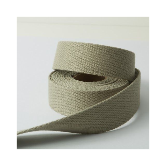Sangle Polyester aspect Coton 30 mm Taupe