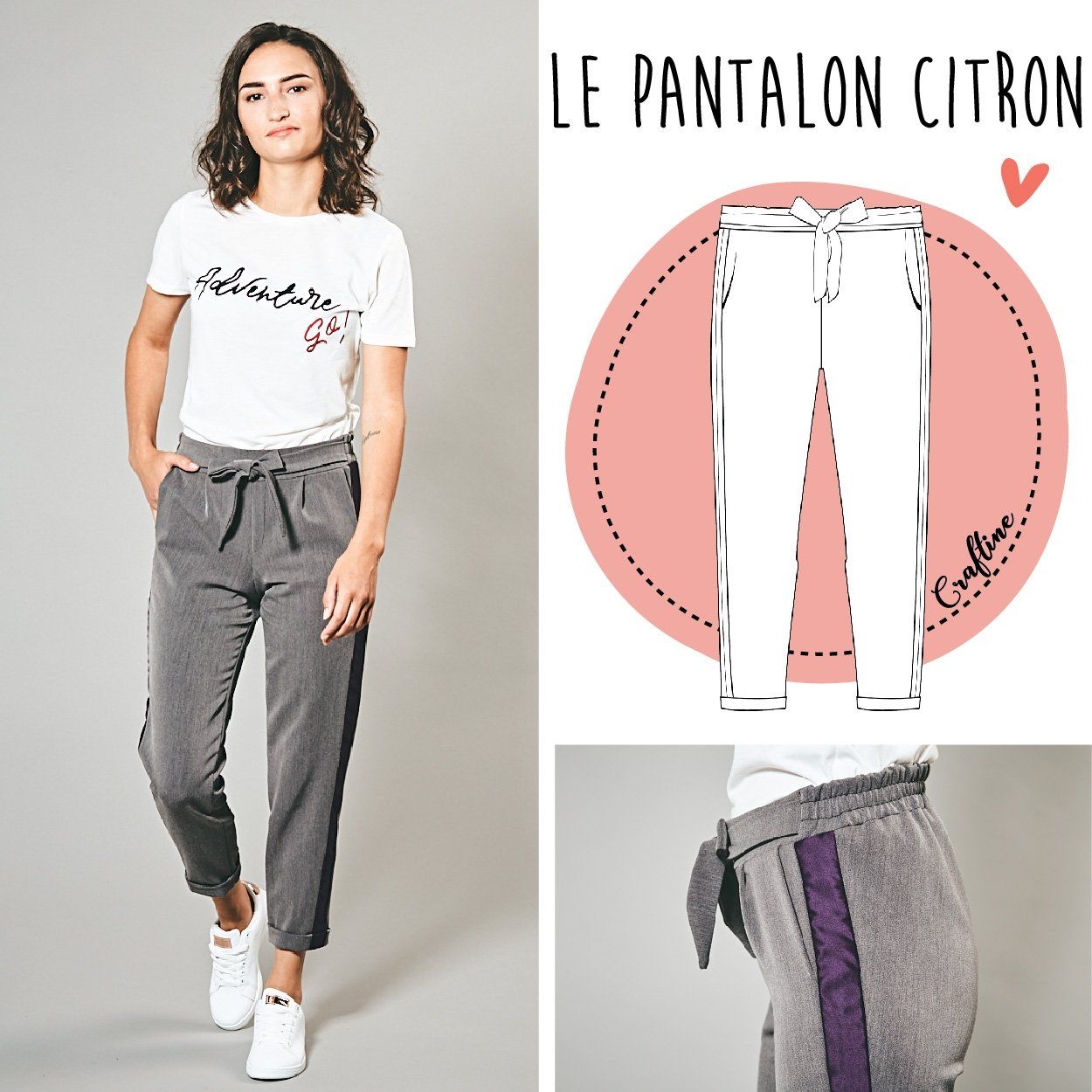Patron Pantalon Citron - Patrons de couture Craftine