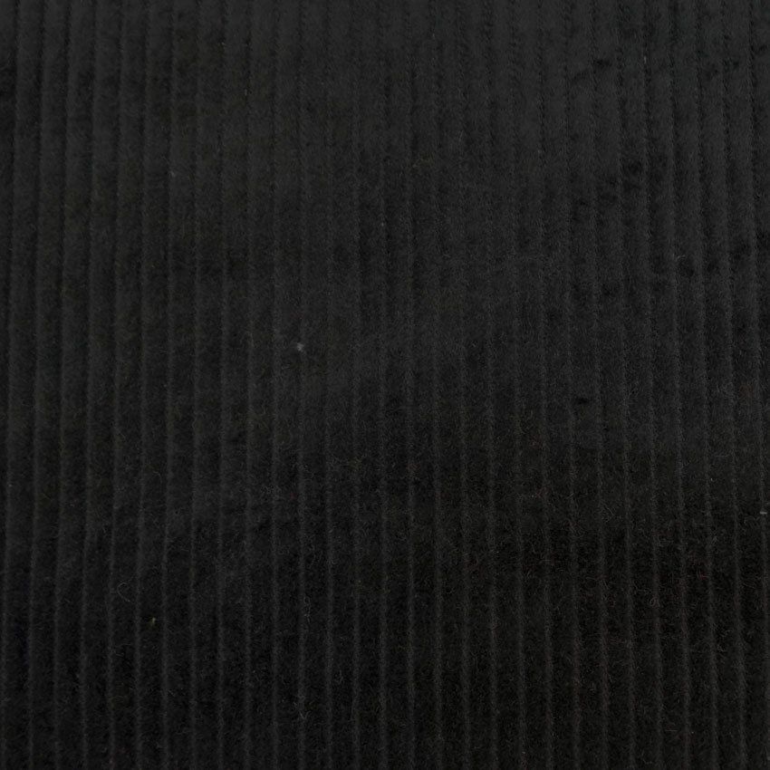 tissu velours grosses cotes Noir- au mètre