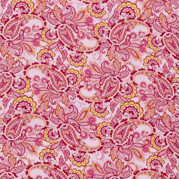 Coton imprimé nuage rose - Mercerine