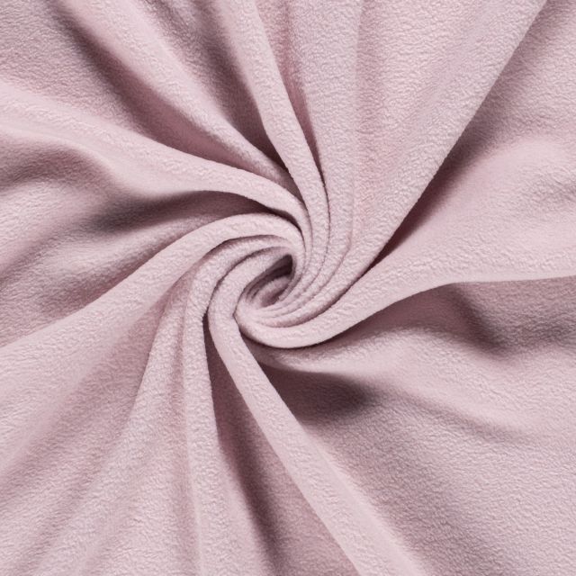 Tissu  Polaire uni Rose clair - Par 10 cm