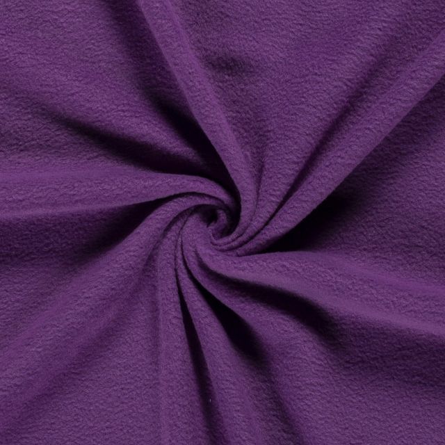 Tissu  Polaire uni Violet foncé - Par 10 cm