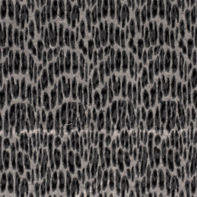 Tissu lainage Jacquard Tâches léopards sur fond Beige - Par 10 cm