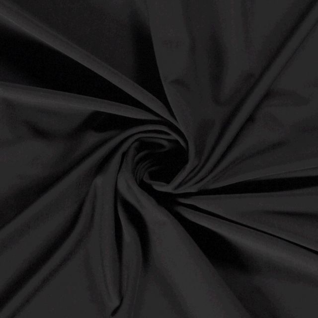 Tissu Jersey Viscose Nylon Noir - Par 10 cm