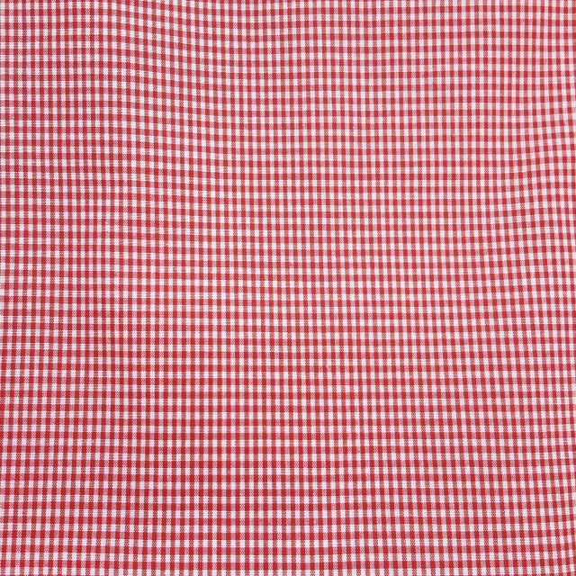 Tissu Vichy Mini carreaux 3 mm Rouge - Par 10 cm