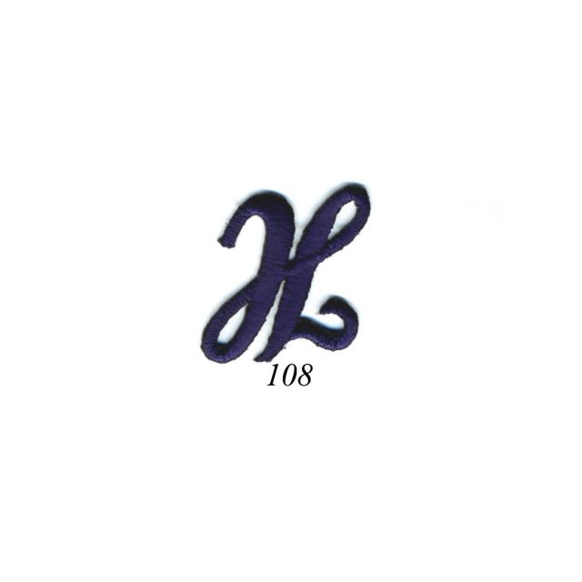 Ecusson Thermocollant Lettre Calligraphie Anglaise "H" Marine