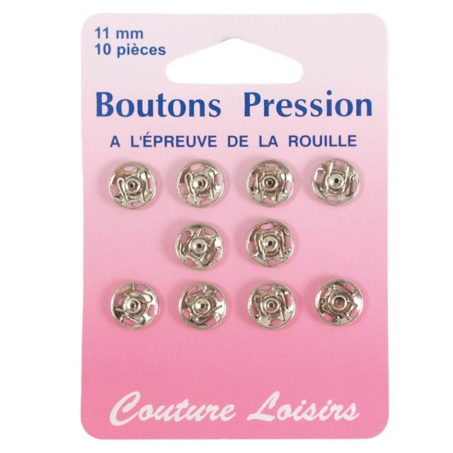 Boutons pression n°11 nickelés x10