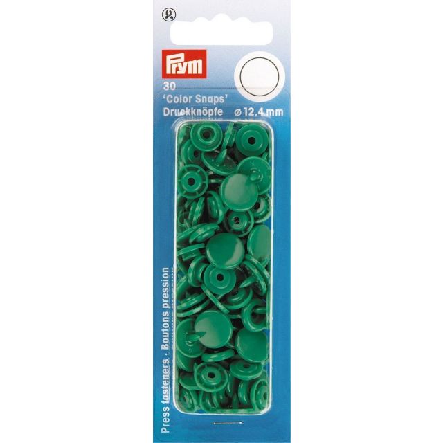 Prym 30 Boutons pression Color Snaps vert herbe 12,4 mm