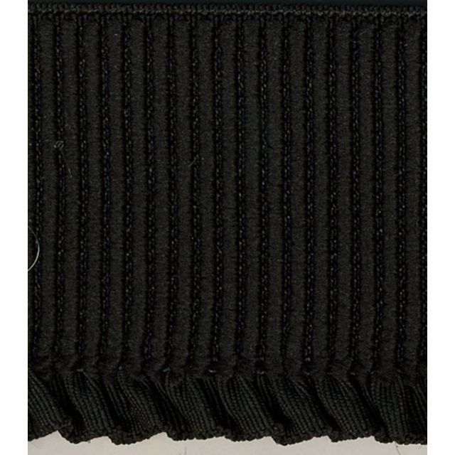 Elastique Bord Côte tout textile 60 mm Noir x1m