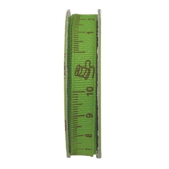 Ruban mètre couture Vert - bobinette 2m