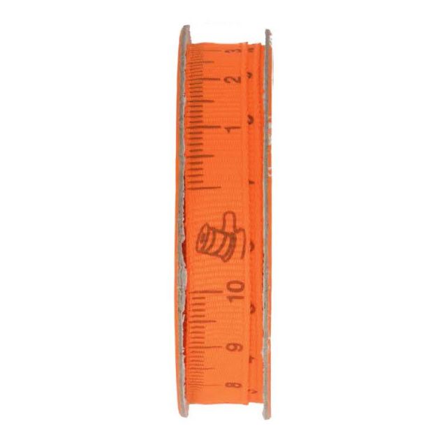 Ruban mètre couture Orange -  bobinette 2m