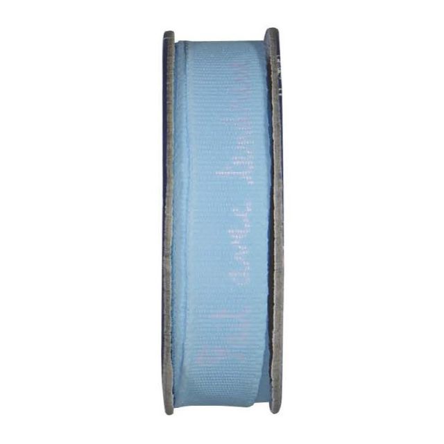Ruban imprimé Fait avec tendresse Bleu pastel - bobinette 2m