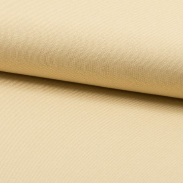 Tissu Coton Sergé d'ameublement uni Ecru - Par 10 cm