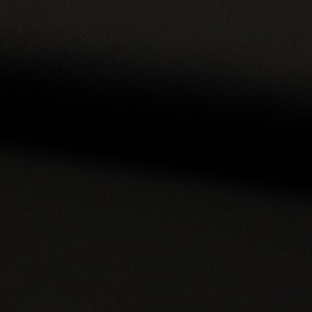 Tissu Coton Sergé d'ameublement uni Noir - Par 10 cm