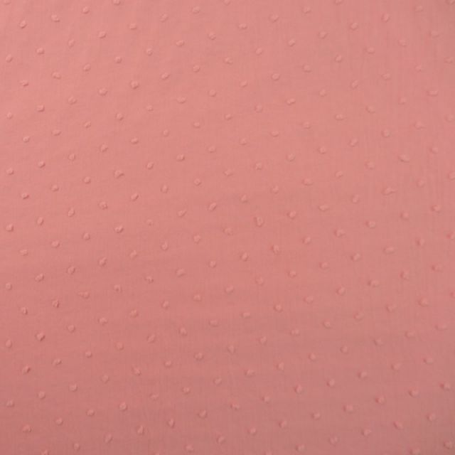 Tissu Plumetis Coton Rose clair - Par 10 cm