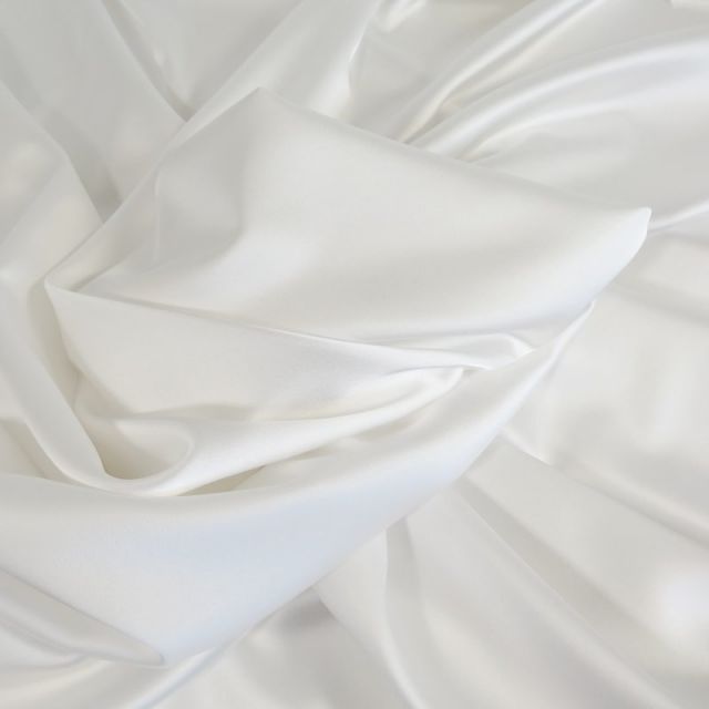 Tissu Satin Duchesse Blanc x10cm