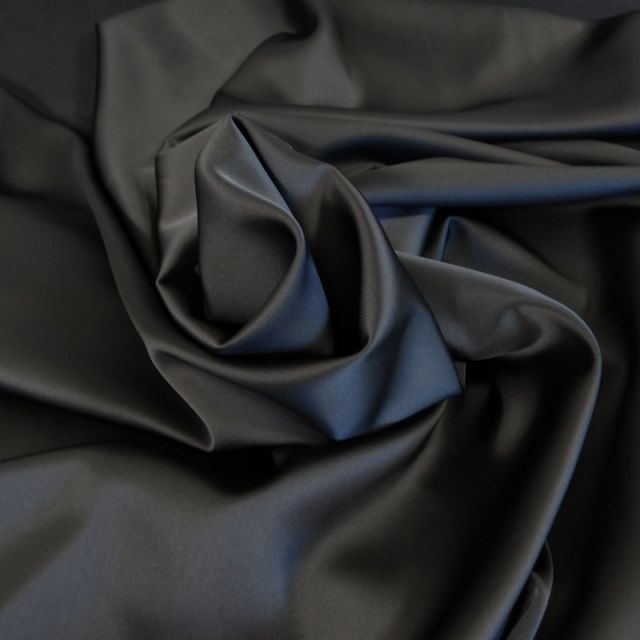 Tissu Satin Duchesse Noir x10cm