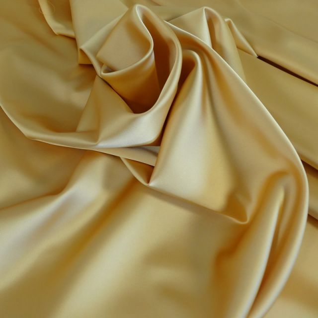Tissu Satin Duchesse Jaune dorée x10cm