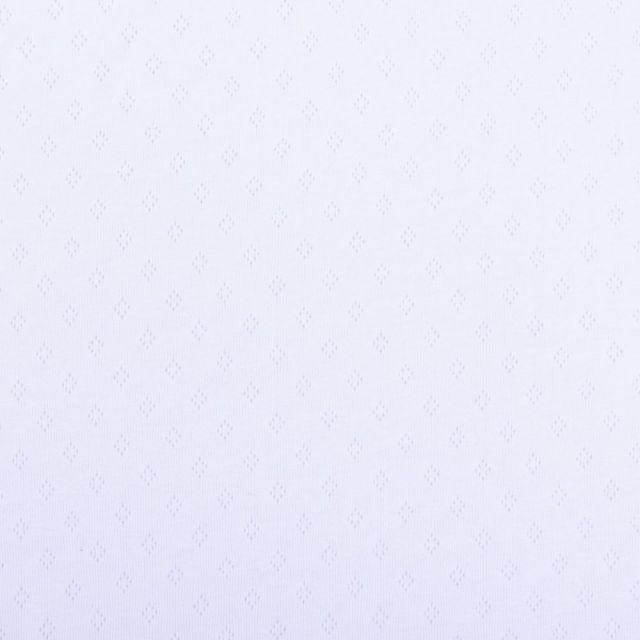 Tissu Jersey Coton ajouré uni Blanc - Par 10 cm