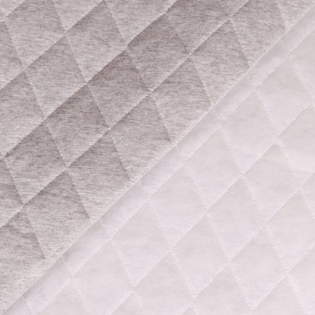 Tissu Doublure Matelassée Gris clair chiné - Par 10 cm