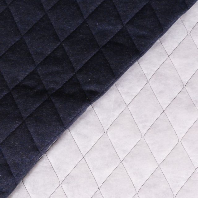Tissu Doublure Matelassée Marine chiné - Par 10 cm
