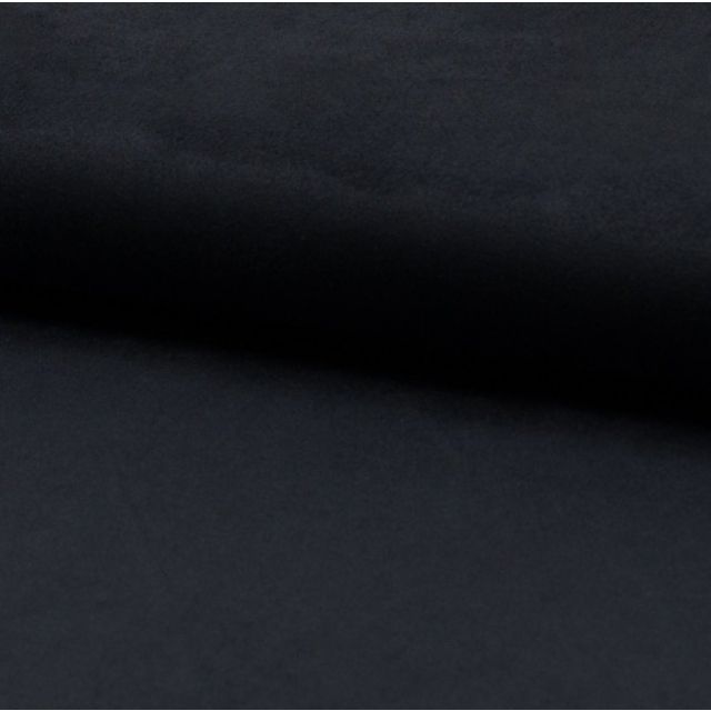 Tissu Suédine jersey Bleu marine - Par 10 cm