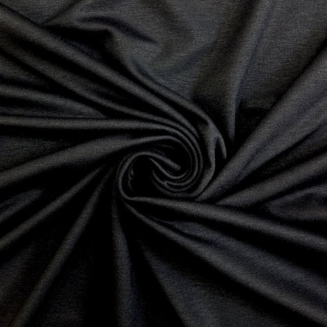 Tissu Jersey Viscose uni Noir x10cm