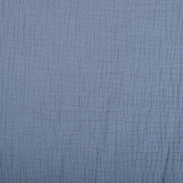 Tissu Double gaze de coton uni Gris - Par 10 cm