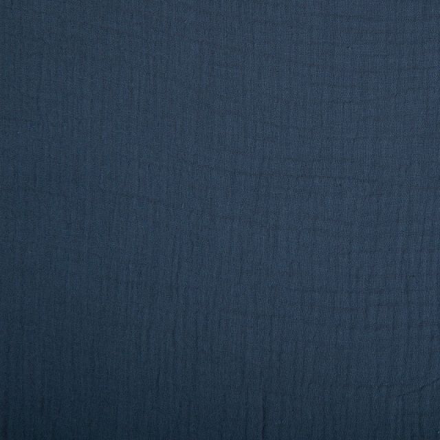 Tissu Double gaze de coton uni Gris ardoise - Par 10 cm
