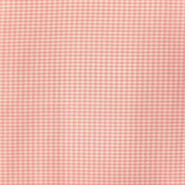 Tissu Vichy Mini carreaux 3 mm Rose pastel - Par 10 cm