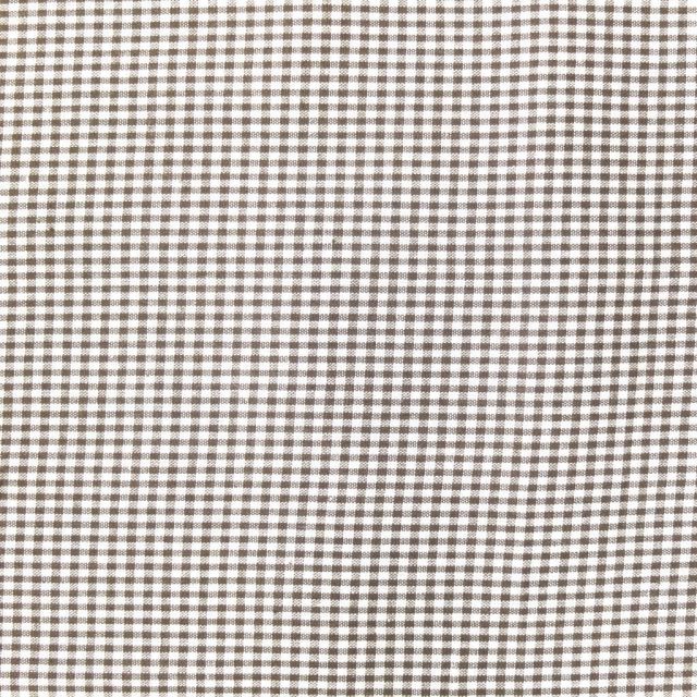 Tissu Vichy Mini carreaux 3 mm Marron - Par 10 cm