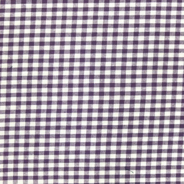 Tissu Vichy Petits carreaux 5 mm Violet - Par 10 cm