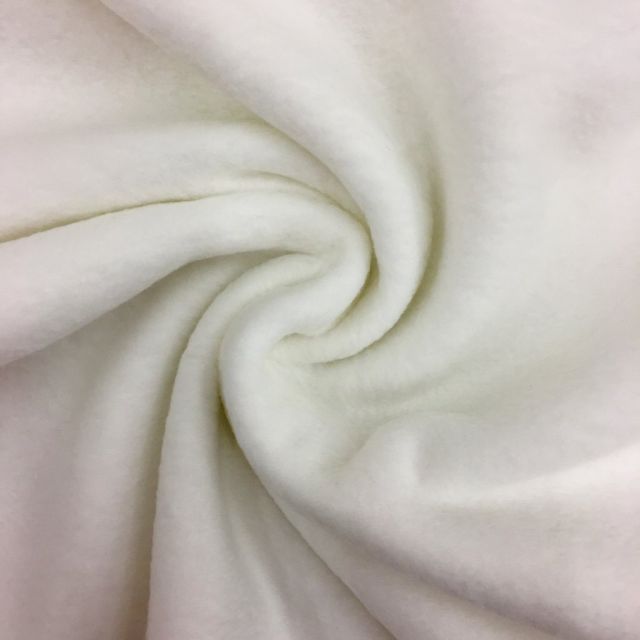 Tissu Polaire uni Ecru - Par 10 cm