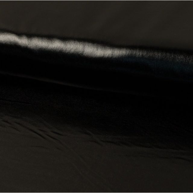 Tissu Lamé brillant Noir - Par 10 cm