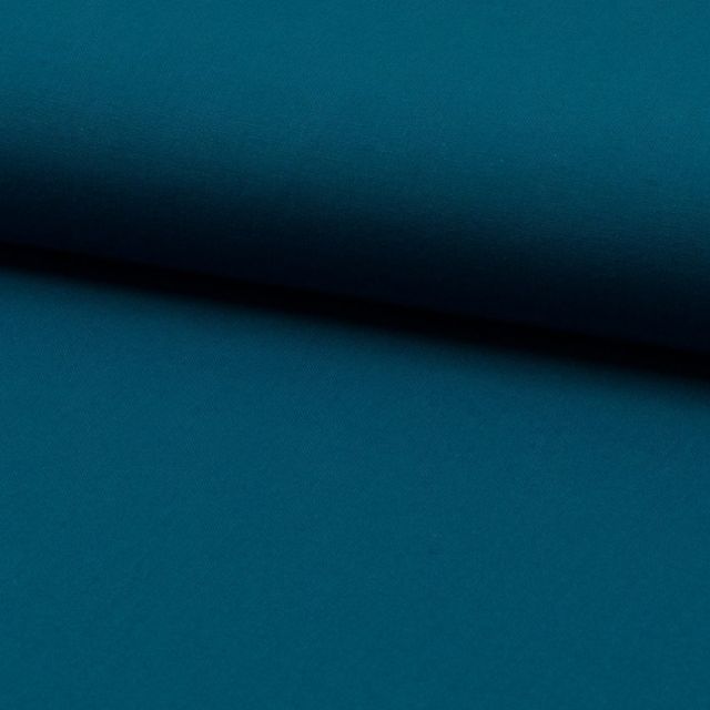 Tissu Coton uni Bleu pétrole - Par 10 cm