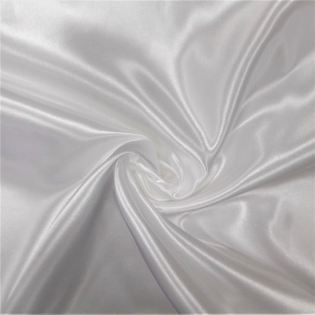 Tissu Doublure Satin Deluxe Blanc - Par 10 cm