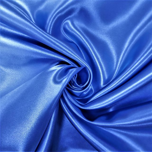 Tissu Doublure Satin Deluxe Bleu roi - Par 10 cm
