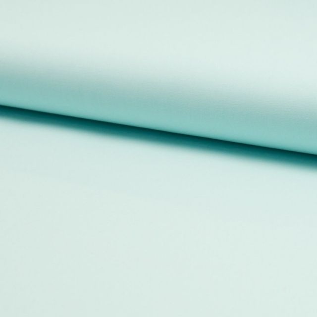 Tissu Popeline de coton unie Vert menthe - Par 10 cm